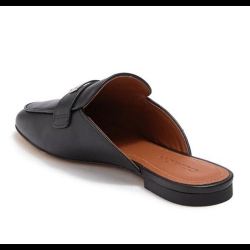 Coach Shoes | Coach Black Leather Mules | Size 5.5 - Picture 2 of 3